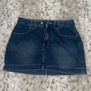 Denim mini skirt